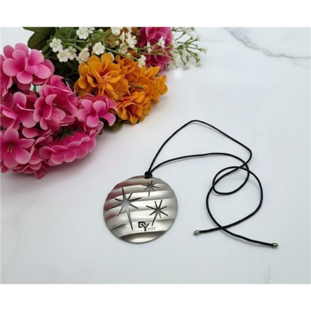 David Yurman 2022 Starburst Holiday Ornament DY Silver Tone 51mm